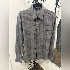 Murano Gray Plaid Men's Shirt